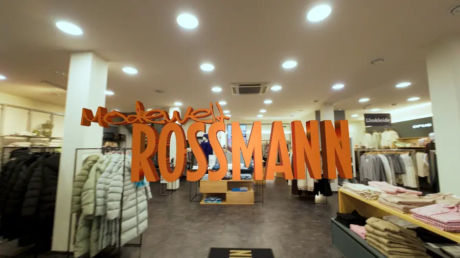 Innenansicht des Modefachgeschäfts Modewelt Rossmann in Öhringen