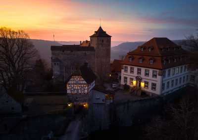 Sonnenuntergang Schloss Stetten